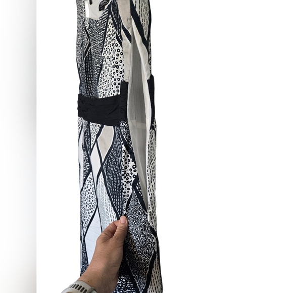 TRIBAL Sleeveless Midi Knee Length Dress Size 12 Abstract Neutral Corpcore - Picture 2 of 9